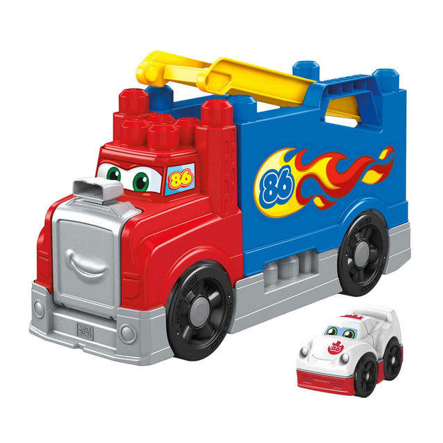 Ciężarówka budowlano-wyścigowa Mattel mega block - 16 szt.