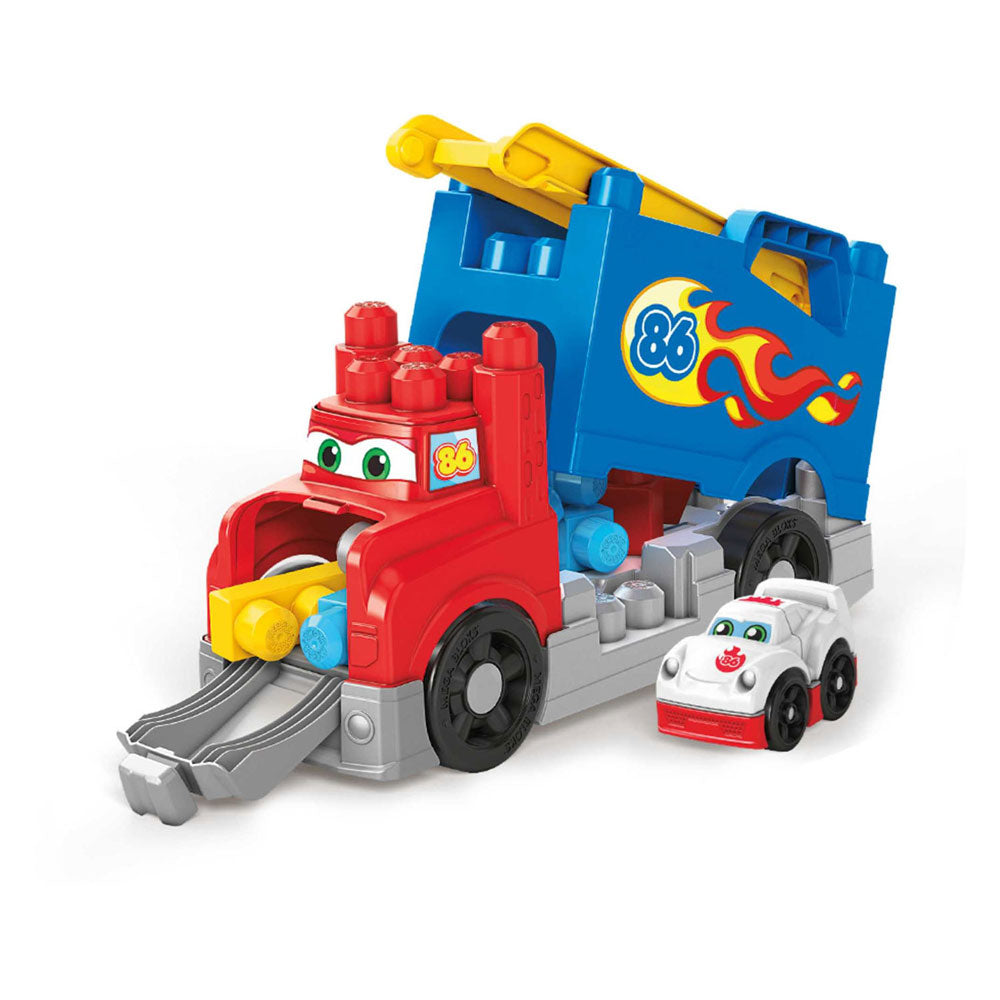 Ciężarówka budowlano-wyścigowa Mattel mega block - 16 szt.