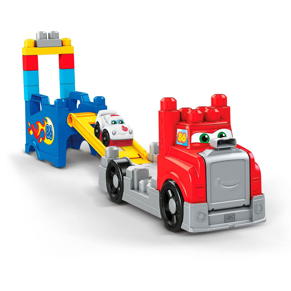 Ciężarówka budowlano-wyścigowa Mattel mega block - 16 szt.