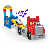 Ciężarówka budowlano-wyścigowa Mattel mega block - 16 szt.