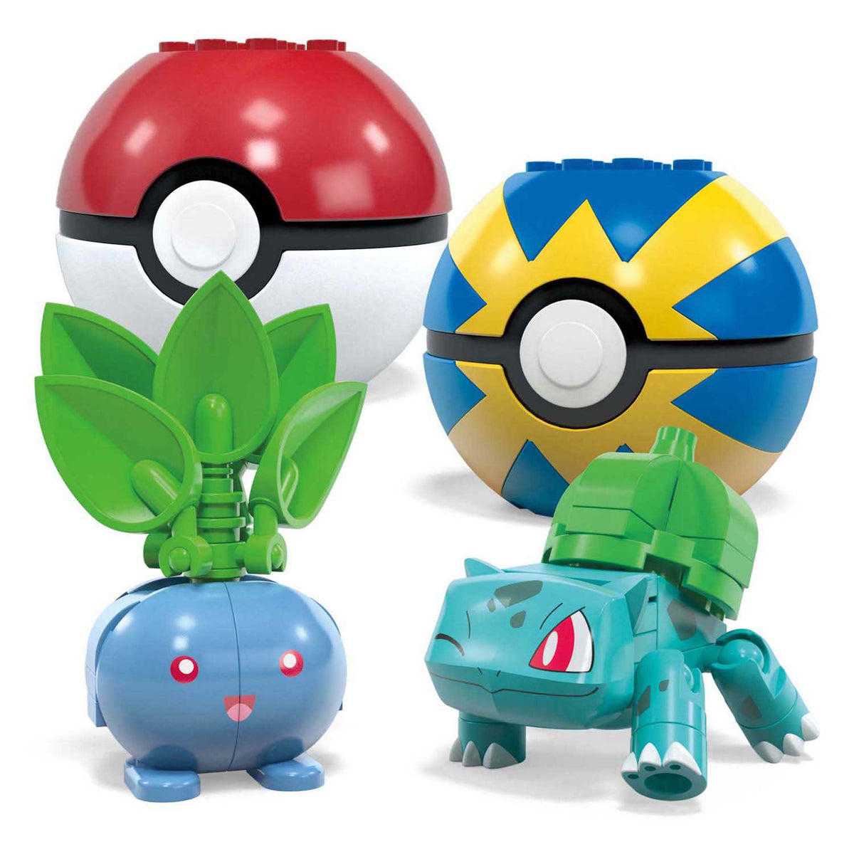 Mega Bloks Zestaw do budowania Pokémon Mega Construct - Bulbasaur, Turtwig, Hoppip i Oddish