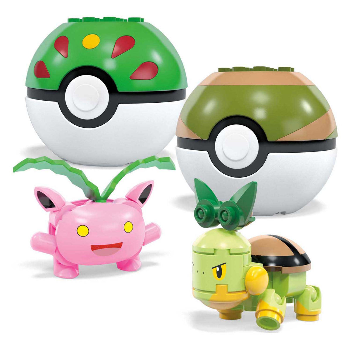 Mega Bloks Zestaw do budowania Pokémon Mega Construct - Bulbasaur, Turtwig, Hoppip i Oddish