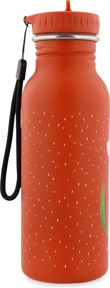 Butelka do picia Trixie - mr. papuga - butelka na wodę dla dzieci ze stali nierdzewnej - 500ml - butelka szczelna - czerwona - papuga
