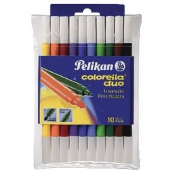 Flamastry Pelikan colorlla duo, asortyment 10 sztuk