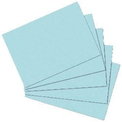 Karty indeksowe Abi herlitz a5 175 g/m2 niebieskie czyste 100 sztuk