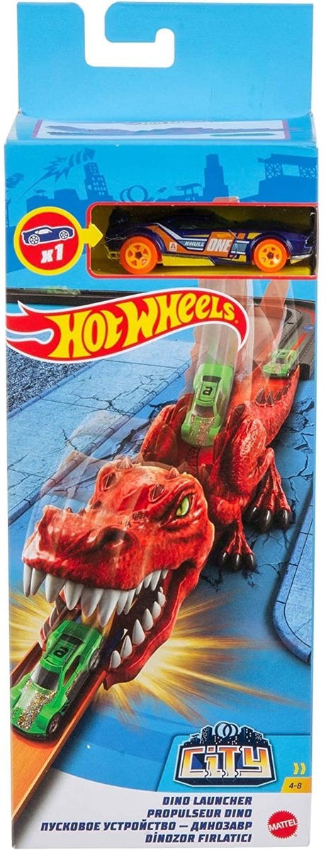 Wyrzutnia rekinów Hot Wheels - w tym pojazd 7 cm - zestaw figurek
