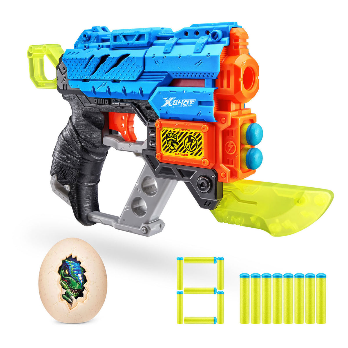 Zuru X-shot Dino Attack wyginął z 8 rzutkami
