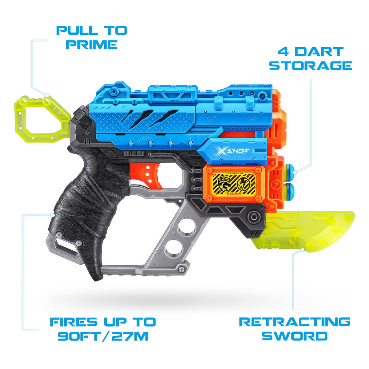 Zuru X-shot Dino Attack wyginął z 8 rzutkami