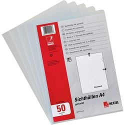 Teczka w kształcie litery L hetzel przezroczysta a4 50 sztuk