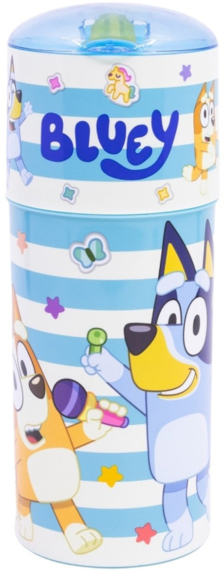 Bluey drinkbeker let’s dance – 350 ml – flip-top tuit met deksel – bpa-vrije herbruikbare fles – kindvriendelijk design