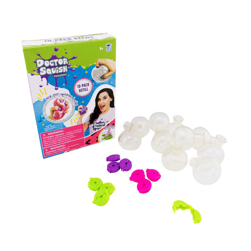 Boti doctor squish - uzupełnienie opakowania squishy - 10x squishy TPR, 10x klipsy