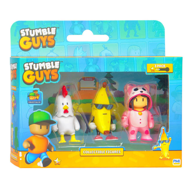 Boti potykają się Active Figure Chicken, Banana Guy, Meowmer, 3st.