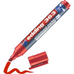 Marker tablicowy 363 edding ze ściętym końcem 2-5mm czerwony