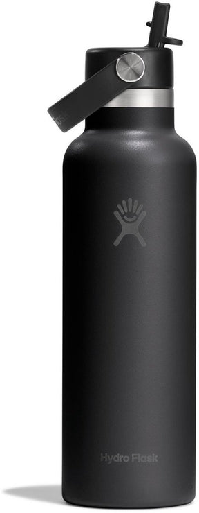 Hydro flask standard mouth flex straw cap drinkfles (621 ml) - black