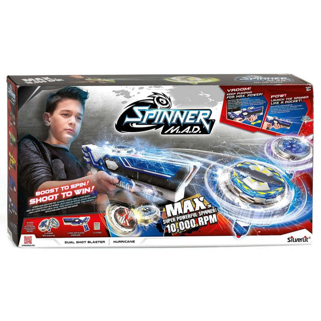 Srebrny szalony podwójny blaster