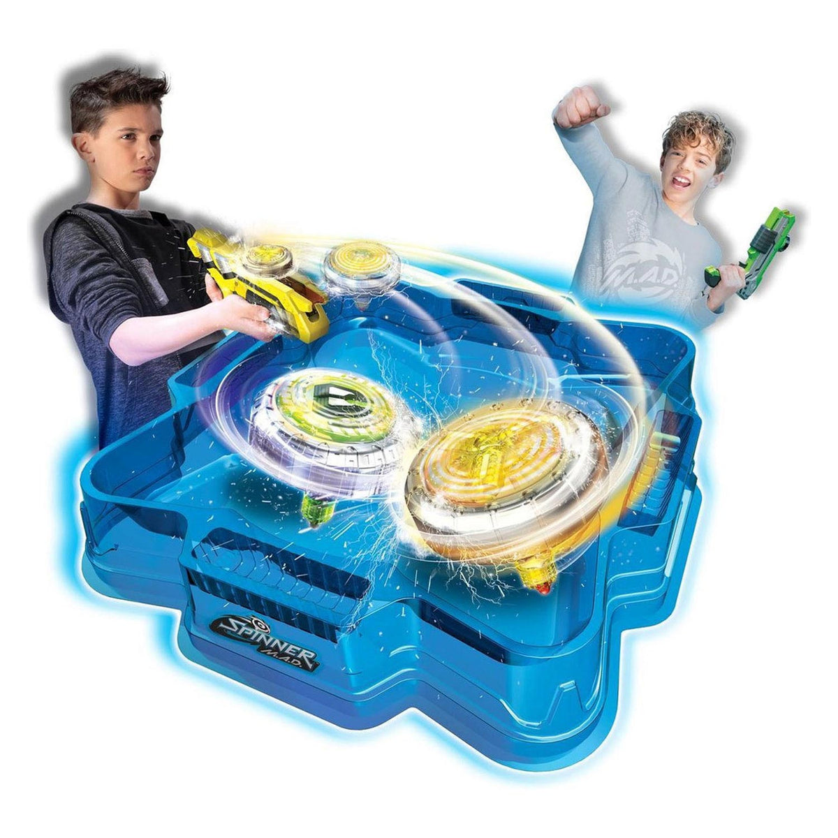 Srebrny szalony podwójny blaster