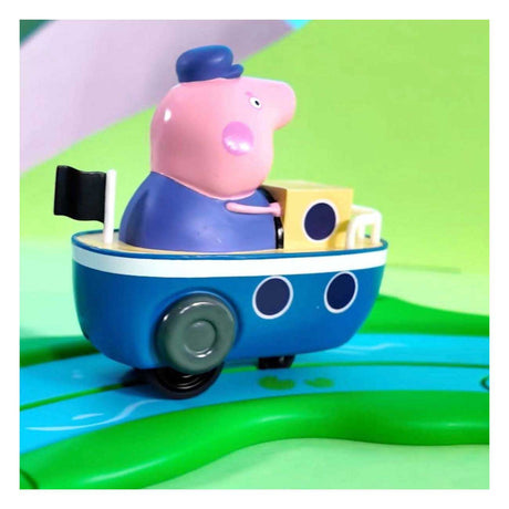 Gear2play świnka Peppa świstek – zestaw do przejażdżki pływającą łódką – modułowy tor do śmigania po pojazdach