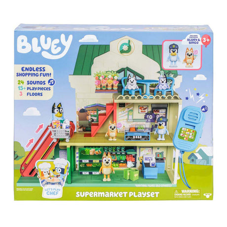 Łoś zabawki bluey pozwala bawić się szefem kuchni - zestaw do zabawy w supermarkecie