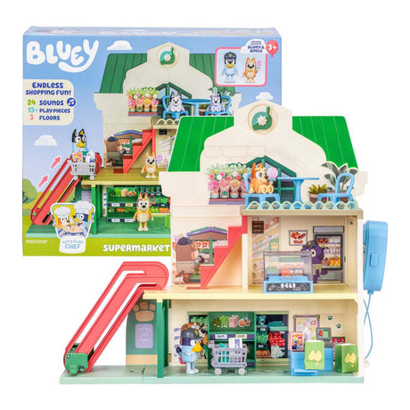 Łoś zabawki bluey pozwala bawić się szefem kuchni - zestaw do zabawy w supermarkecie