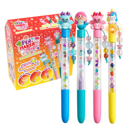 Gear2play pen maker magic - klasyczny: magiczny - stwórz 4 unikalne długopisy z koralikami, zawieszkami i magicznymi figurkami
