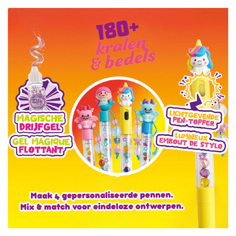 Gear2play pen maker magic - klasyczny: magiczny - stwórz 4 unikalne długopisy z koralikami, zawieszkami i magicznymi figurkami