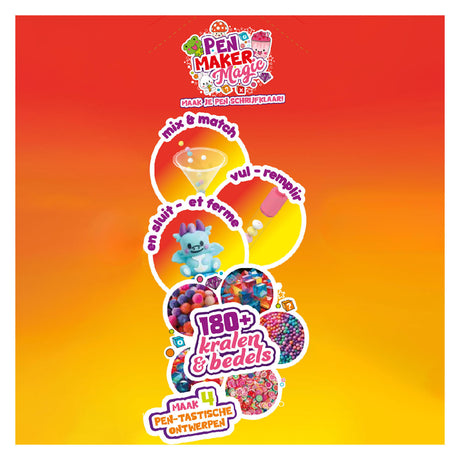 Gear2play pen maker magic - klasyczny: magiczny - stwórz 4 unikalne długopisy z koralikami, zawieszkami i magicznymi figurkami