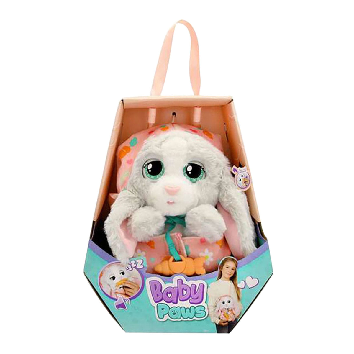 Interaktywna przytulanka króliczek Spectron Baby Paws - 20 cm