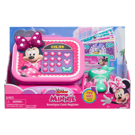 Po prostu zagraj w kasę fiskalną z dźwiękiem Minnie Bowtique - 10 szt.