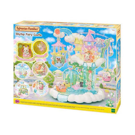Sylvanian rodziny 5815 niebiański zamek księżniczki, w tym 2 aksamitnie miękkie figurki do zabawy