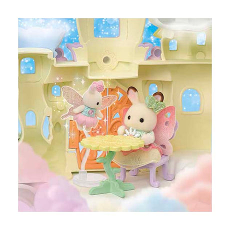 Sylvanian rodziny 5815 niebiański zamek księżniczki, w tym 2 aksamitnie miękkie figurki do zabawy