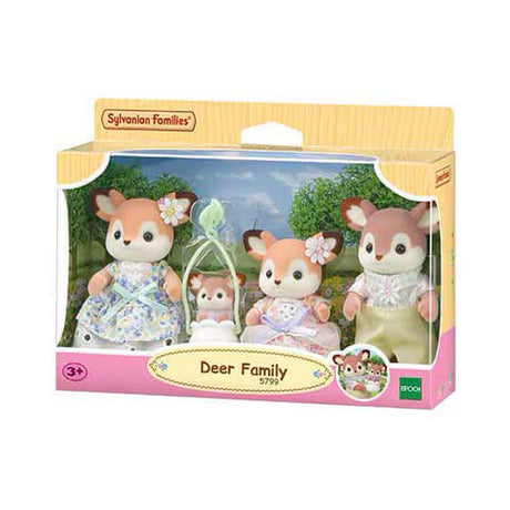 Rodziny Sylvanii 5799 jeleni rodzinnych - 4 aksamitnie miękkie figurki do zabawy
