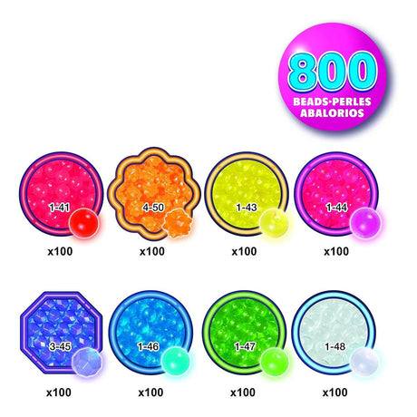 Koraliki Aquabeads uzupełniają neonowe kolory - 800 perełek