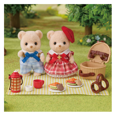 Sylvanian rodziny 5853 Ciastko-Miś siostra i brat - zestaw piknikowy