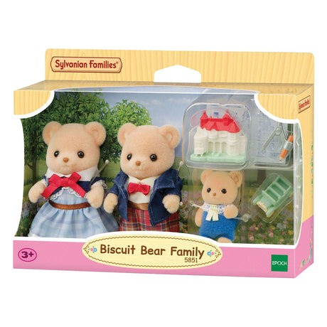 Sylvanian Familie 5851 Rodzinny miś biszkoptowy - wyjątkowo puszysty i miękki