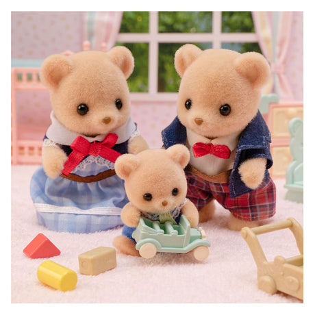Sylvanian Familie 5851 Rodzinny miś biszkoptowy - wyjątkowo puszysty i miękki