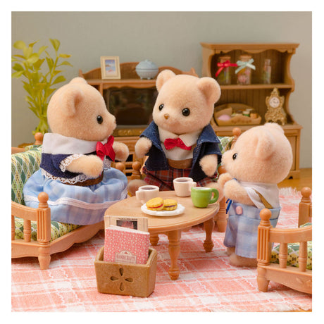 Sylvanian Familie 5851 Rodzinny miś biszkoptowy - wyjątkowo puszysty i miękki
