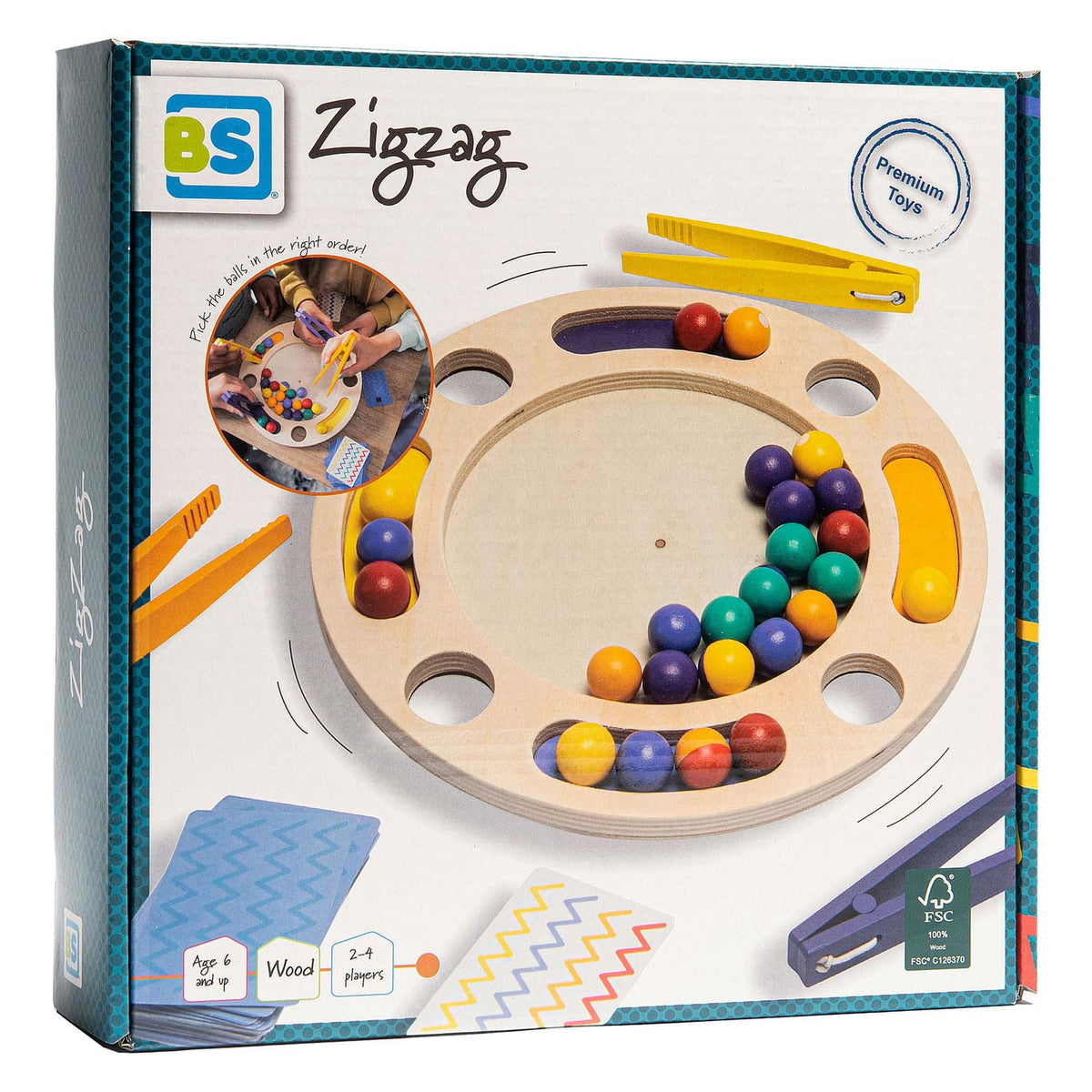 Bs Toys bs zygzak - strategiczna gra karciana - drewno fsc - 2 do 4 graczy - od 6 lat