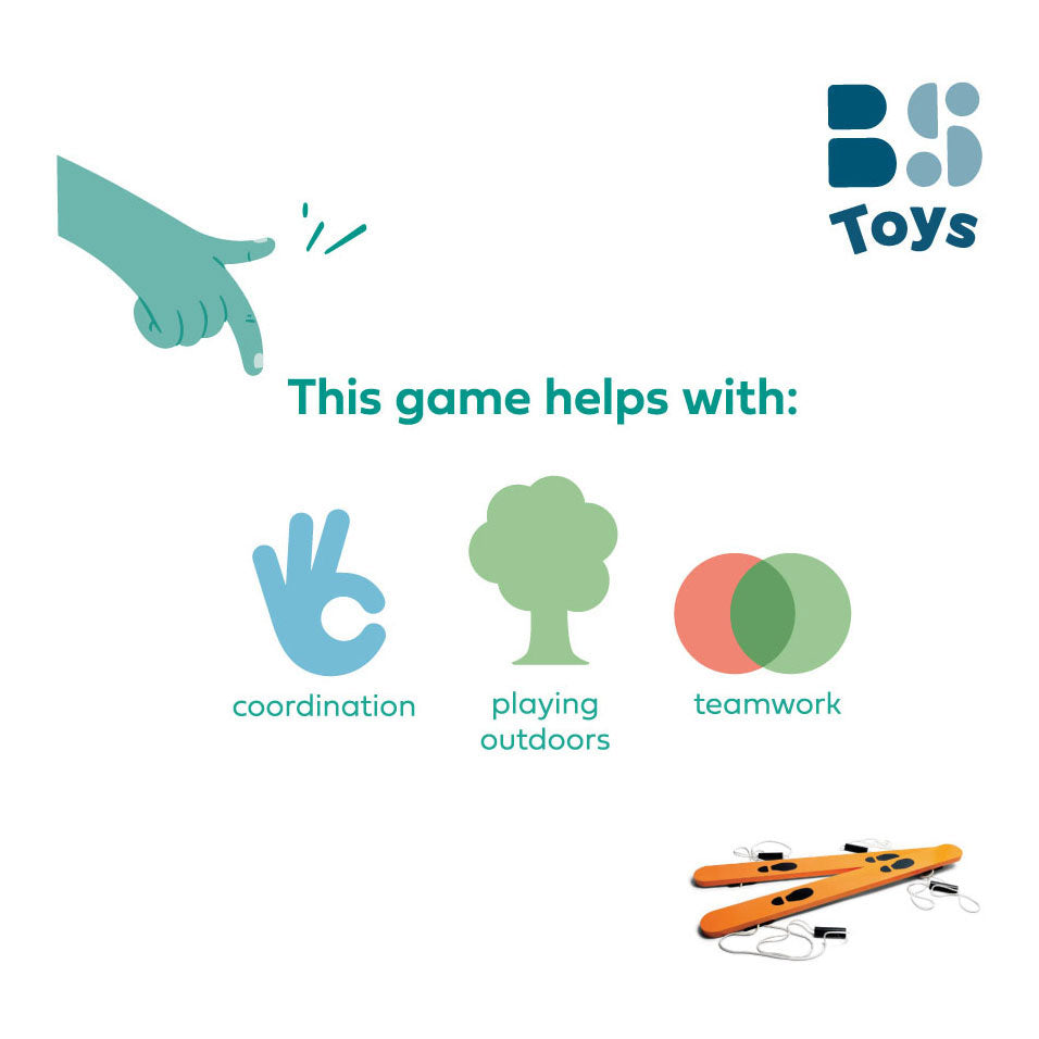 BS Toys drewniane narty biegowe dla dwóch osób
