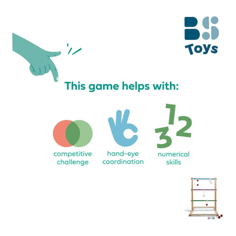 Bs Toys gra w rzucanie drewnianą drabiną, 7 sztuk.