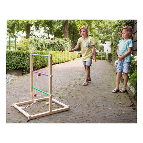 Bs Toys gra w rzucanie drewnianą drabiną, 7 sztuk.