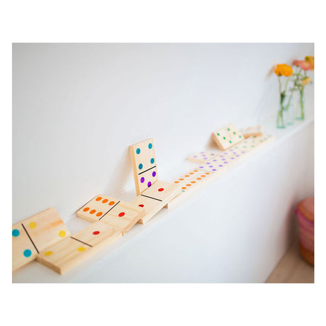 Bs Toys mega drewniana gra domino, 28 szt.