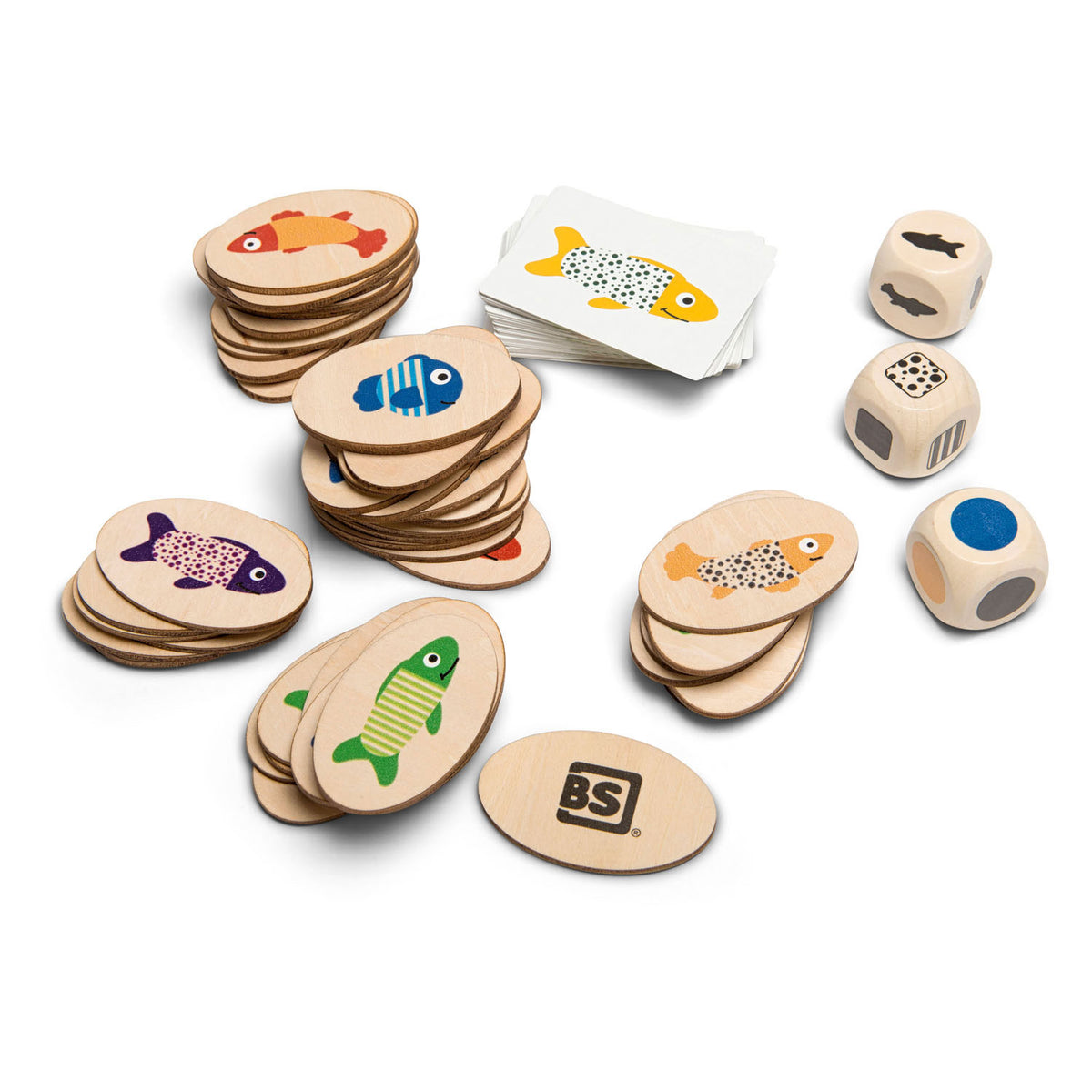 BS Toys Drewniana gra Znajdź rybę