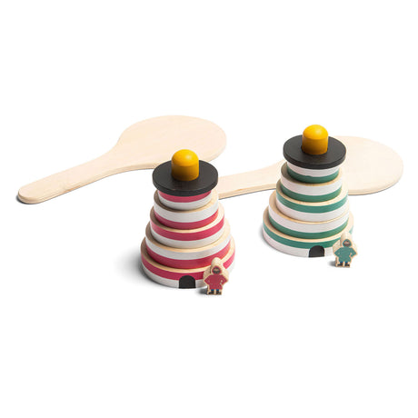 Bs Toys bs sztafeta latarni morskiej - drewno fsc - od 2 do 8 graczy - gra sztafetowa - gra aktywna