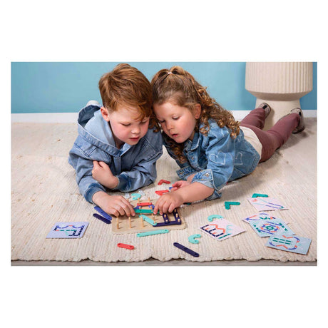 BS Toys drewniana geo deska - 40 szt.
