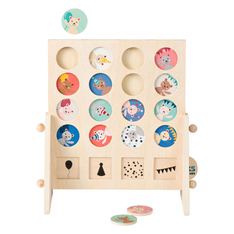 Bs toys sorteer de beren - houten educatief speelgoed vanaf 5 jaar - sorteerspel met 16 berenchips 3 houten opdrachtkaarten - denkspel voor kinderen - oefent observeren, sorteren, kleuren verschillen herkennen - kinderspeelgoed voor 1-2 spelers