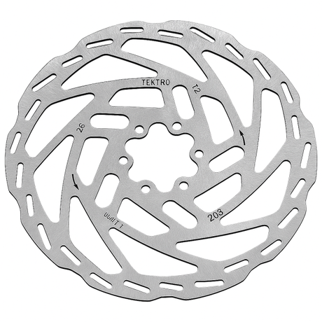 Tarcza hamulcowa Tektro tr203-54 203mm 2,3mm 6-otworowa srebrna