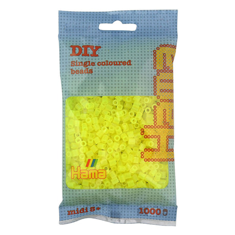 Koraliki do naprasowania Hama midi - żółty neon (034), 1000 szt.