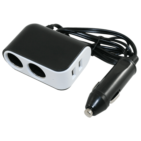 12v adapter standardowy na 2x gniazdo uni i 2x usb-a