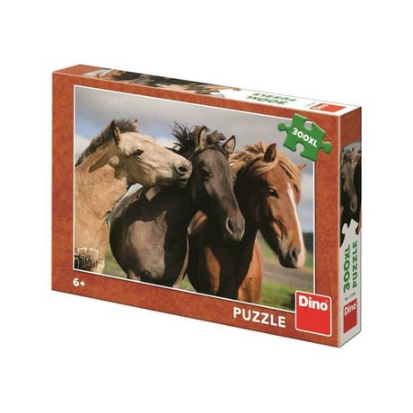 Puzzle Dinotoys - 3 piękne konie - 300 sztuk xl