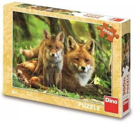 Puzzle Dinotoys - lisica z młodym - 300 sztuk xl